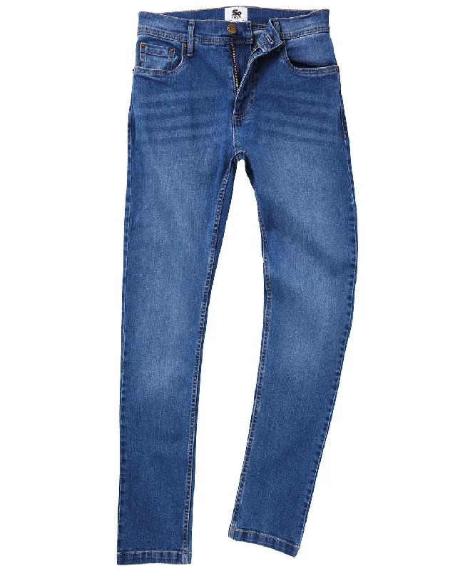 Plus Size Men's Straight Leg Jeans with Reinforced Knees for DurabilityMid Blue Wash - Max slim jeans Plus Size Men's Straight Leg Jeans with Reinforced Knees for DurabilityMid Blue Wash - Max slim jeans