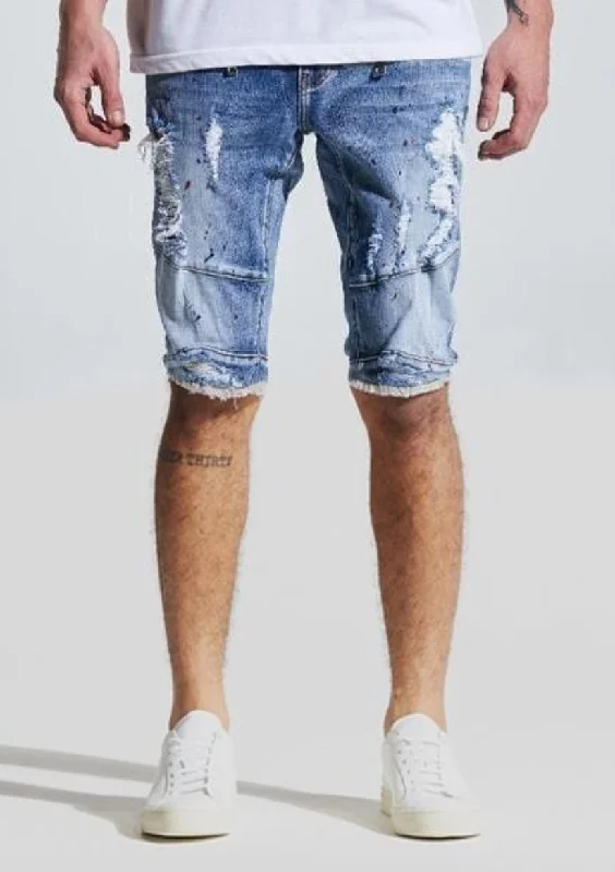 Men's Jeans with an Elastic Waistband for Ultimate ComfortMontana Denim Shorts (Light Blue) Men's Jeans with an Elastic Waistband for Ultimate ComfortMontana Denim Shorts (Light Blue)