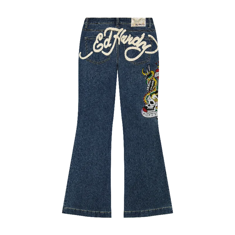 Men's Low - Rise Jeans in a Light Wash for a Casual and Youthful LookNYC Eagle Slim Flare Jean Men's Low - Rise Jeans in a Light Wash for a Casual and Youthful LookNYC Eagle Slim Flare Jean