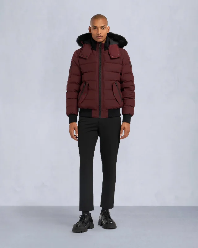 Men's Low - Rise Jeans in a Light Wash for a Casual and Youthful LookONYX SCOTCHTOWN SHEARLING BOMBER JACKET