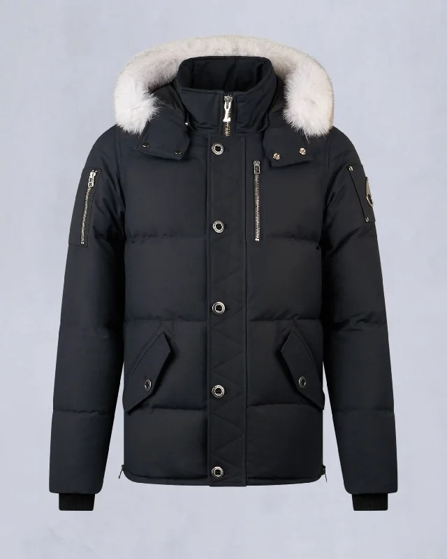 NAVY WITH NATURAL FOX FUR