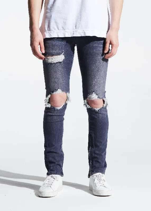 Men's Jeans with a Button - Fly for a Traditional and Classic AestheticPacific Denim (Dark Indigo) Men's Jeans with a Button - Fly for a Traditional and Classic AestheticPacific Denim (Dark Indigo)
