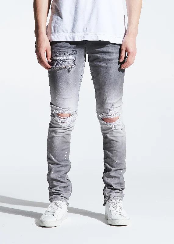 Plus Size Men's Relaxed Fit Jeans with a Faded Wash for a Vintage - Inspired LookPacific Denim (Grey Ombre) Plus Size Men's Relaxed Fit Jeans with a Faded Wash for a Vintage - Inspired LookPacific Denim (Grey Ombre)