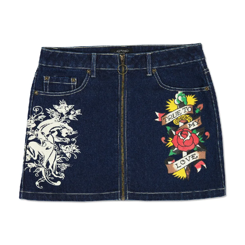 Men's Distressed Jeans with Patches for a Retro and DIY - Inspired AppearancePanther Zipper Front Mini Denim Skirt Men's Distressed Jeans with Patches for a Retro and DIY - Inspired AppearancePanther Zipper Front Mini Denim Skirt