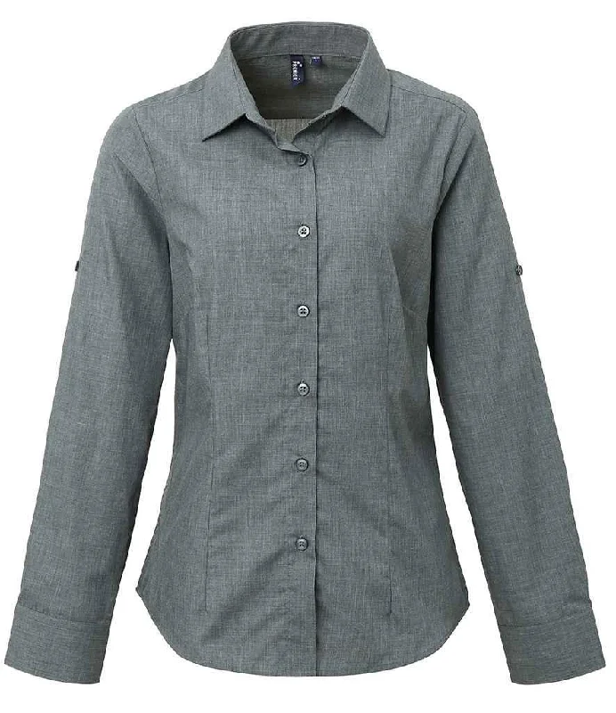Plus Size Men's Bootcut Jeans with a Relaxed Waist for a Classic and Comfortable FitPremier Ladies Cross-Dye Roll Sleeve Shirt | Grey Denim Plus Size Men's Bootcut Jeans with a Relaxed Waist for a Classic and Comfortable FitPremier Ladies Cross-Dye Roll Sleeve Shirt | Grey Denim