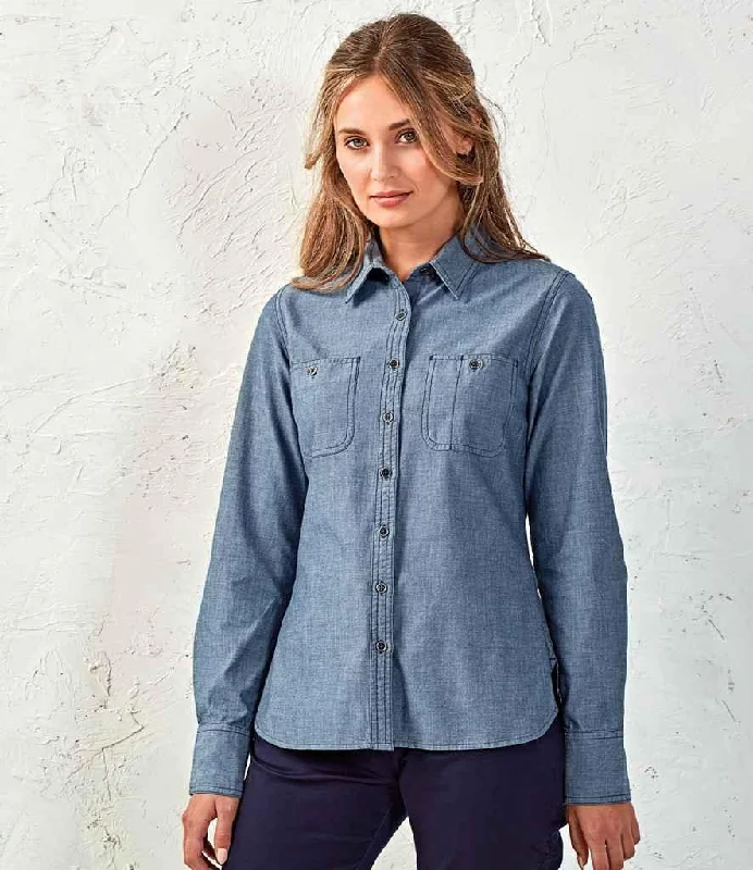 Men's Jeans with a Hidden Coin Pocket for Added ConveniencePremier Ladies Organic Fairtrade Certified Long Sleeve Chambray Shirt | Indigo Denim Men's Jeans with a Hidden Coin Pocket for Added ConveniencePremier Ladies Organic Fairtrade Certified Long Sleeve Chambray Shirt | Indigo Denim