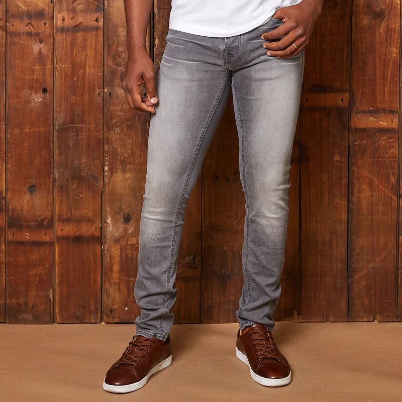 Men's Jeans with a Cargo - Inspired Knee Pocket for Extra StorageRanger Slim Denim Light Grey Wash Men's Jeans with a Cargo - Inspired Knee Pocket for Extra StorageRanger Slim Denim Light Grey Wash