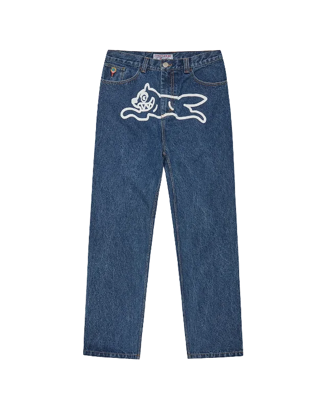 Plus Size Men's Straight Leg Jeans with Reinforced Knees for DurabilityRunning Dog Double Scoop Denim Pant Plus Size Men's Straight Leg Jeans with Reinforced Knees for DurabilityRunning Dog Double Scoop Denim Pant