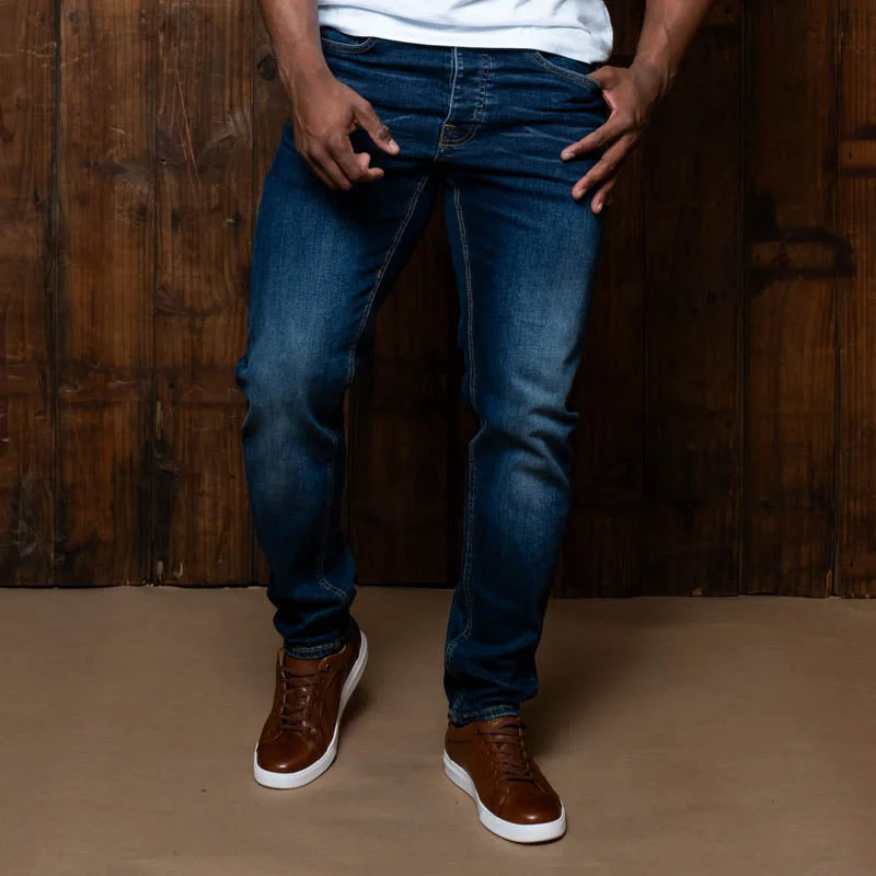 Men's Jeans with a Button - Fly for a Traditional and Classic AestheticSerengeti 2.0 Denim Indigo Light Wash Men's Jeans with a Button - Fly for a Traditional and Classic AestheticSerengeti 2.0 Denim Indigo Light Wash