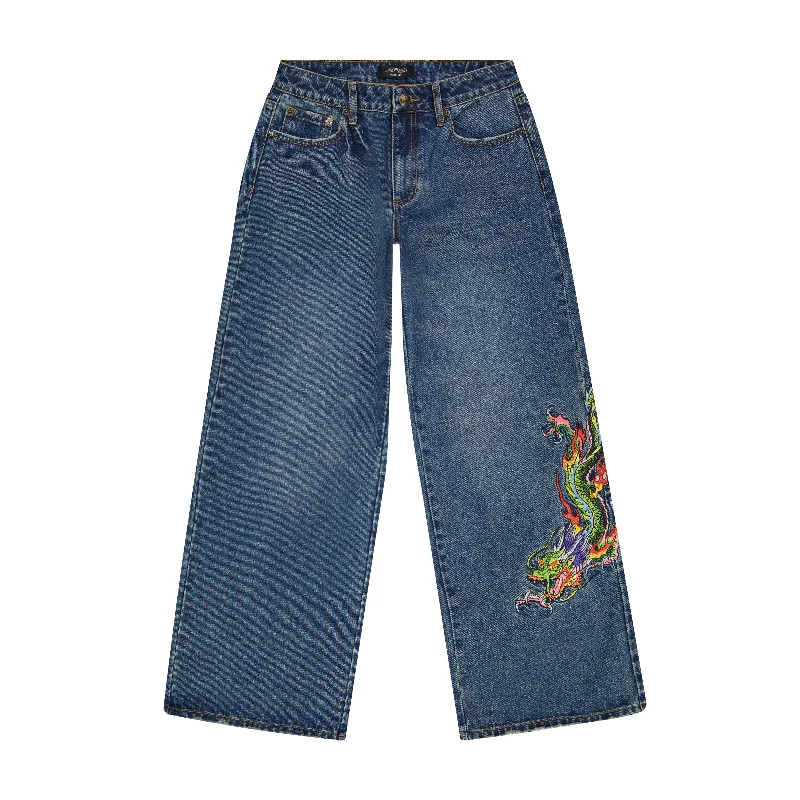 Men's Jeans with a Cargo - Inspired Knee Pocket for Extra StorageDragon Baggy Jean