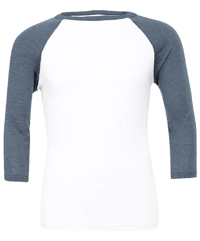 Men's High - Waisted Jeans in a Medium Wash for a Vintage - Style RevivalWhite/Denim - Unisex triblend ¾ sleeve baseball t-shirt Men's High - Waisted Jeans in a Medium Wash for a Vintage - Style RevivalWhite/Denim - Unisex triblend ¾ sleeve baseball t-shirt