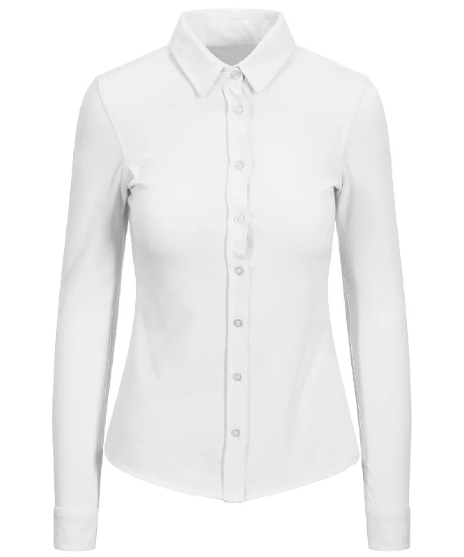 Plus Size Men's Bootcut Jeans with a Belt Loop Upgrade for a Stylish TouchWhite - Women's Anna knitted shirt