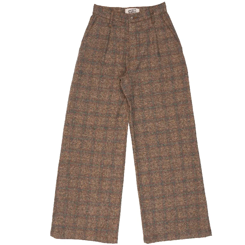 Plus Size Men's Relaxed Fit Jeans with a Faded Wash for a Vintage - Inspired LookWide Leg Trouser - Triple Yarn Twist Brushed Tweed - Desert Sunset Plus Size Men's Relaxed Fit Jeans with a Faded Wash for a Vintage - Inspired LookWide Leg Trouser - Triple Yarn Twist Brushed Tweed - Desert Sunset