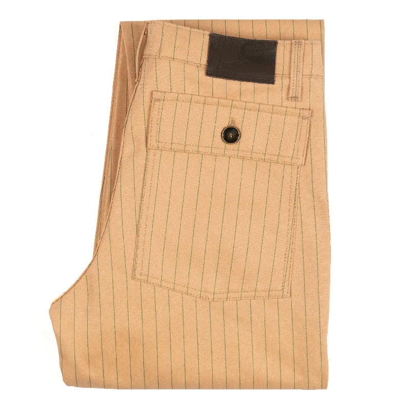 Men's Distressed Jeans with Patches for a Retro and DIY - Inspired AppearanceWork Pant - Repro Workwear Twill - Peach Men's Distressed Jeans with Patches for a Retro and DIY - Inspired AppearanceWork Pant - Repro Workwear Twill - Peach