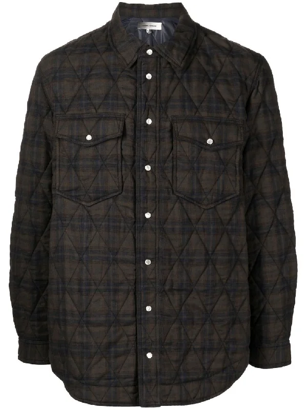 Performance - driven men jackets with breathable fabric for sportsCheck-Print Two-Pocket Shirt Jacket Performance - driven men jackets with breathable fabric for sportsCheck-Print Two-Pocket Shirt Jacket