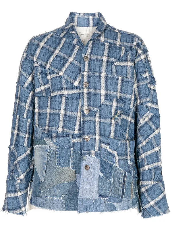 Plus - size men jackets with adjustable drawstrings for a comfortable fitDeconstructed Denim Jacket Plus - size men jackets with adjustable drawstrings for a comfortable fitDeconstructed Denim Jacket