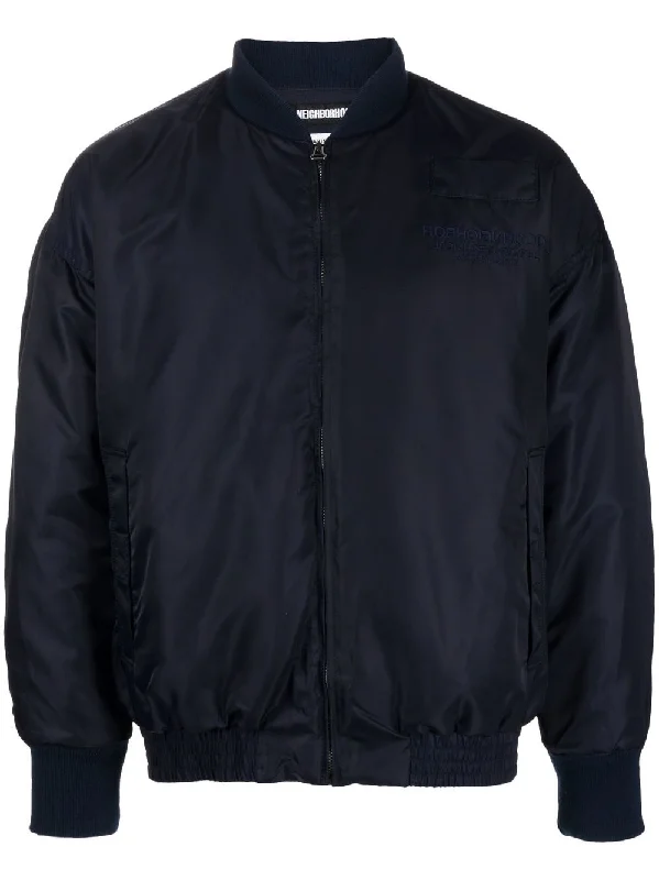 Down - filled men jackets in bright colors for winter fashionGraphic-Print Embroidered Navy Bomber Jacket Down - filled men jackets in bright colors for winter fashionGraphic-Print Embroidered Navy Bomber Jacket