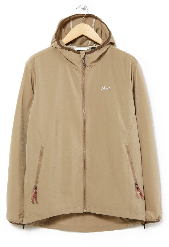 Fleece - lined men jackets for cold - weather commutingNanga Men's Air Cloth Comfy Zip Parka Jacket - Beige Fleece - lined men jackets for cold - weather commutingNanga Men's Air Cloth Comfy Zip Parka Jacket - Beige