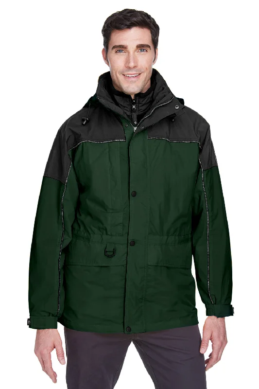 Windbreaker men jackets with UV protection for outdoor activitiesNorth End Mens 3-in-1 Water Resistant Full Zip Hooded Jacket - Alpine Green/Black Windbreaker men jackets with UV protection for outdoor activitiesNorth End Mens 3-in-1 Water Resistant Full Zip Hooded Jacket - Alpine Green/Black