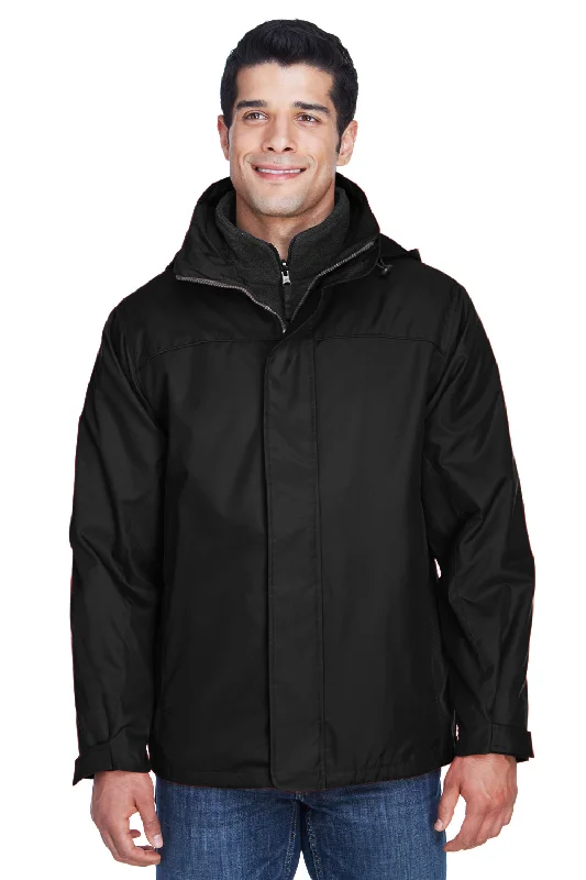Corduroy men jackets in earthy tones for a rustic charmNorth End Mens 3-in-1 Water Resistant Full Zip Hooded Jacket - Black Corduroy men jackets in earthy tones for a rustic charmNorth End Mens 3-in-1 Water Resistant Full Zip Hooded Jacket - Black