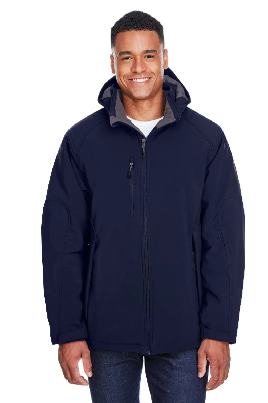 Down - filled men jackets in bright colors for winter fashionNorth End Mens Glacier Water Resistant Full Zip Hooded Jacket - Classic Navy Blue Down - filled men jackets in bright colors for winter fashionNorth End Mens Glacier Water Resistant Full Zip Hooded Jacket - Classic Navy Blue