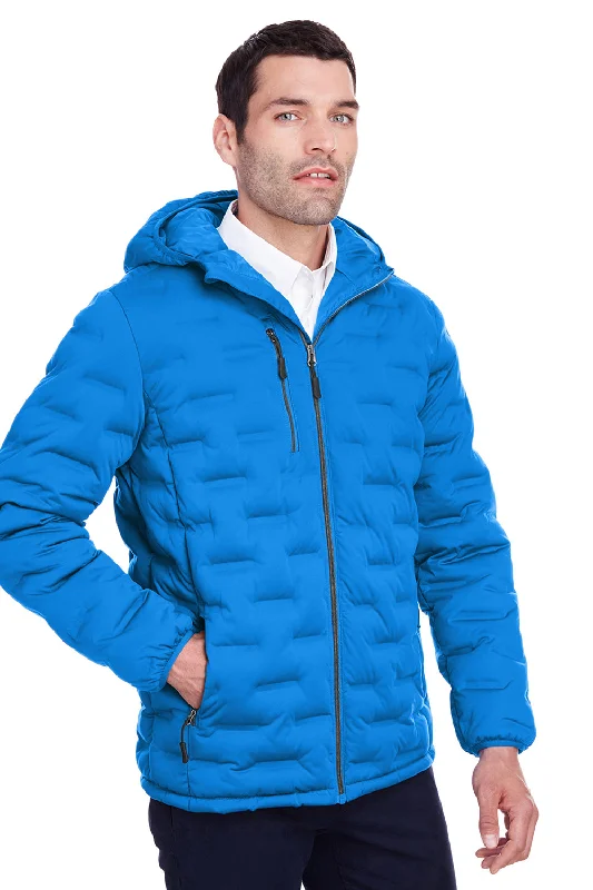 Lightweight men jackets made from recycled nylon for eco - friendly travelNorth End Mens Loft Waterproof Full Zip Hooded Puffer Jacket - Olympic Blue/Carbon Grey Lightweight men jackets made from recycled nylon for eco - friendly travelNorth End Mens Loft Waterproof Full Zip Hooded Puffer Jacket - Olympic Blue/Carbon Grey