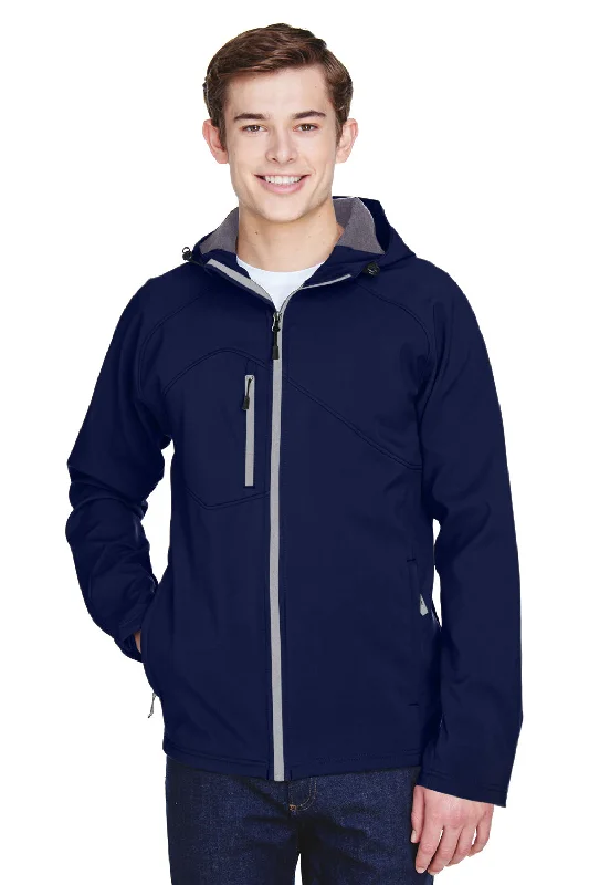 Down - filled men jackets in bright colors for winter fashionNorth End Mens Prospect Water Resistant Full Zip Hooded Jacket - Classic Navy Blue Down - filled men jackets in bright colors for winter fashionNorth End Mens Prospect Water Resistant Full Zip Hooded Jacket - Classic Navy Blue