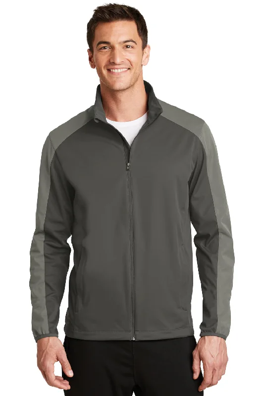 Performance - driven men jackets with breathable fabric for sportsPort Authority Mens Active Wind & Water Resistant Full Zip Jacket - Steel Grey/Rogue Grey - Closeout Performance - driven men jackets with breathable fabric for sportsPort Authority Mens Active Wind & Water Resistant Full Zip Jacket - Steel Grey/Rogue Grey - Closeout