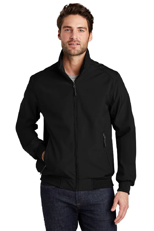 Fleece - lined men jackets for cold - weather commutingPort Authority Mens Bomber Wind & Water Resistant Full Zip Jacket - Black Fleece - lined men jackets for cold - weather commutingPort Authority Mens Bomber Wind & Water Resistant Full Zip Jacket - Black