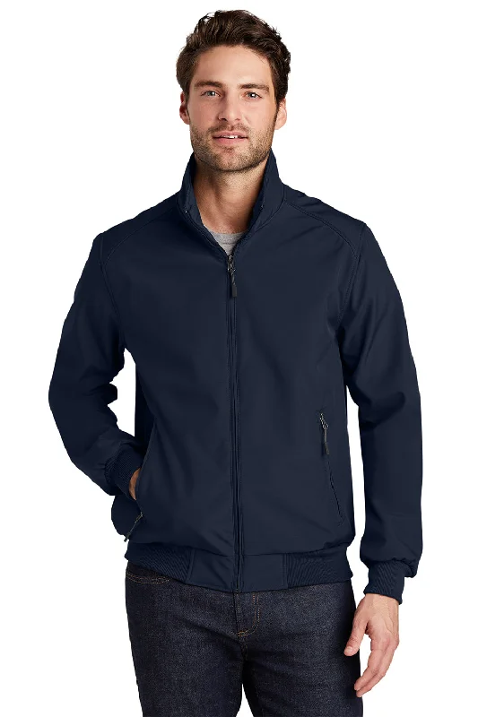 Men jackets with a media - friendly pocket for easy access to gadgetsPort Authority Mens Bomber Wind & Water Resistant Full Zip Jacket - Dress Navy Blue - Closeout Men jackets with a media - friendly pocket for easy access to gadgetsPort Authority Mens Bomber Wind & Water Resistant Full Zip Jacket - Dress Navy Blue - Closeout