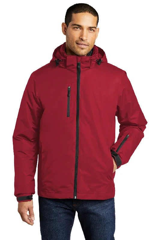 Men jackets with a media - friendly pocket for easy access to gadgetsPort Authority Mens Vortex 3-in-1 Waterproof Full Zip Hooded Jacket - Rich Red/Black Men jackets with a media - friendly pocket for easy access to gadgetsPort Authority Mens Vortex 3-in-1 Waterproof Full Zip Hooded Jacket - Rich Red/Black