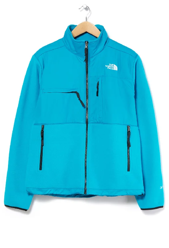 Lightweight men jackets made from recycled nylon for eco - friendly travelThe North Face Denali Men's Jacket - Acoustic Blue