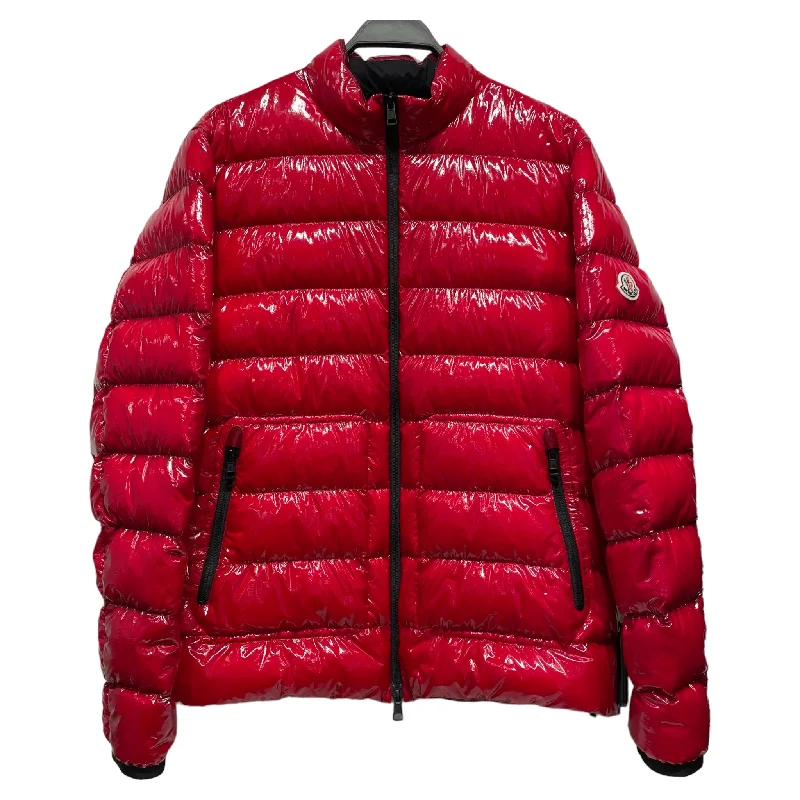 Fleece - lined men jackets for cold - weather commutingMONCLER/Puffer Jkt/L/Polyester/RED//Plain/Agar Zipped Padded Jacket/ Fleece - lined men jackets for cold - weather commutingMONCLER/Puffer Jkt/L/Polyester/RED//Plain/Agar Zipped Padded Jacket/