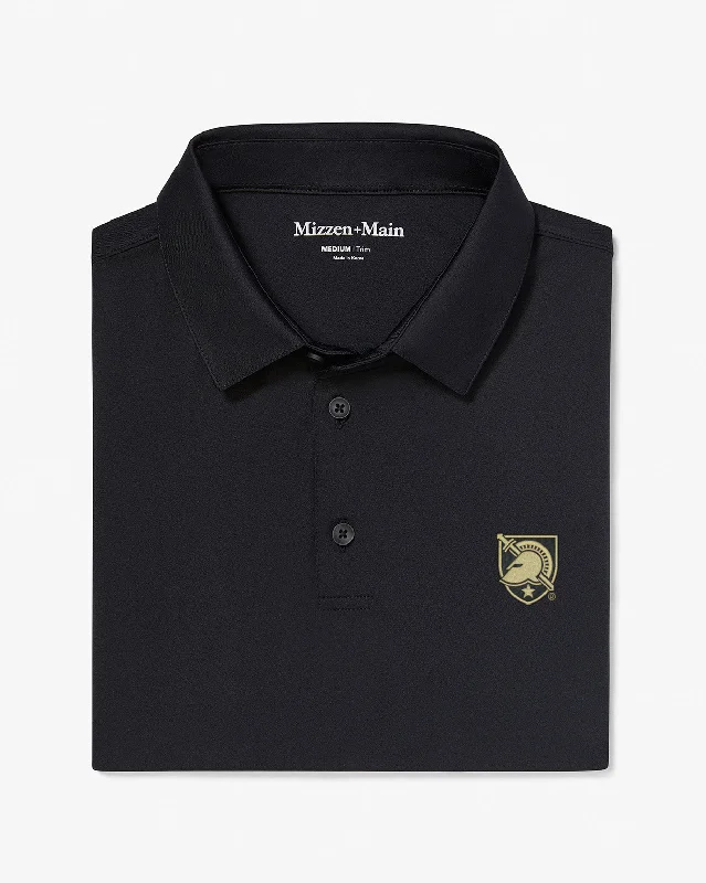Men's two - tone stripe polo shirts with a preppy styleBlack Solid