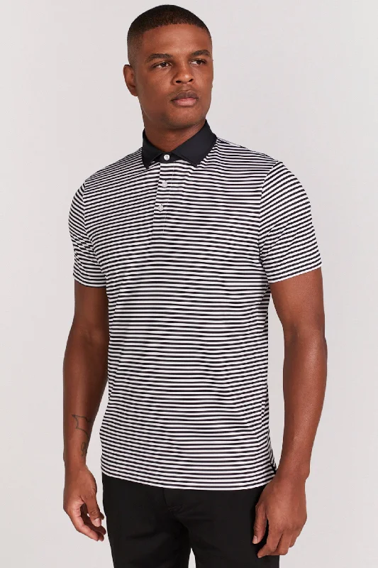 Men's slim fit short sleeve polo shirts with contrast collarsBaker Polo in Tuxedo
