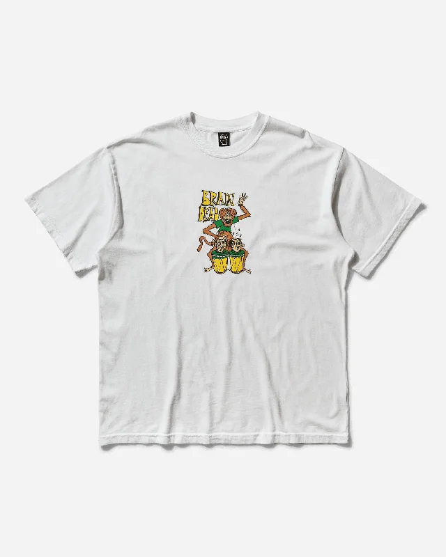 Men's lightweight performance t - shirts for running marathonsMen's Bongo Brain T-Shirt White Men's lightweight performance t - shirts for running marathonsMen's Bongo Brain T-Shirt White