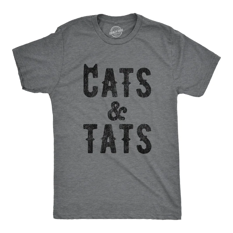 Men's thermal t - shirts with a high - neck design for cold weatherCats And Tats Men's T Shirt Men's thermal t - shirts with a high - neck design for cold weatherCats And Tats Men's T Shirt