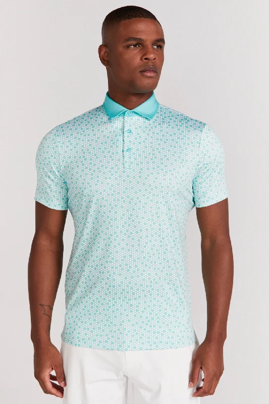Men's luxury cashmere blend polo shirts in solid colorsClyde Polo in Pool