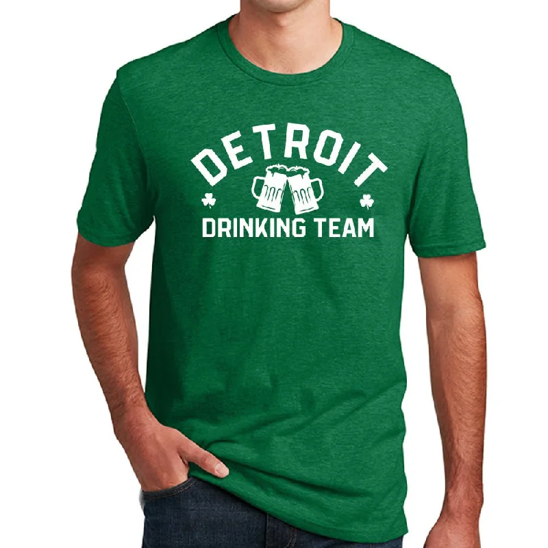 Men's moisture - wicking athletic t - shirts for intense workoutsMens Detroit Drinking Team St. Patrick's Day T-shirt (Heather Kelly Green) Men's moisture - wicking athletic t - shirts for intense workoutsMens Detroit Drinking Team St. Patrick's Day T-shirt (Heather Kelly Green)