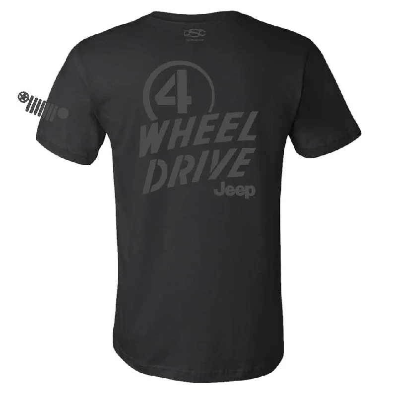 Men's ribbed t - shirts with a textured finish for added styleMens Jeep® Willys 4WD T-Shirt - Black Men's ribbed t - shirts with a textured finish for added styleMens Jeep® Willys 4WD T-Shirt - Black