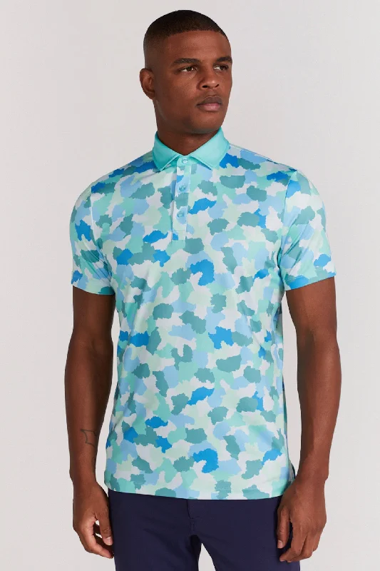 Men's ribbed cuffs and hem polo shirts for a textured lookDawson Polo in Pool