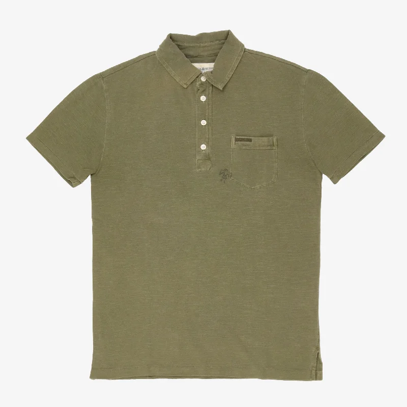 Men's ribbed cuffs and hem polo shirts for a textured lookDenim & Supply SS Polo Shirt