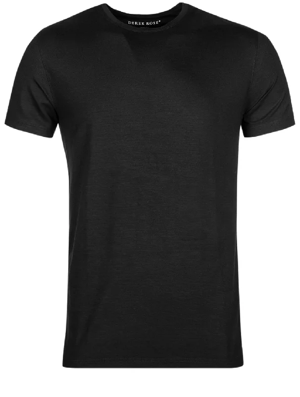 Men's organic cotton crew - neck t - shirts for everyday comfortBasel Roundneck T-shirt Black Men's organic cotton crew - neck t - shirts for everyday comfortBasel Roundneck T-shirt Black
