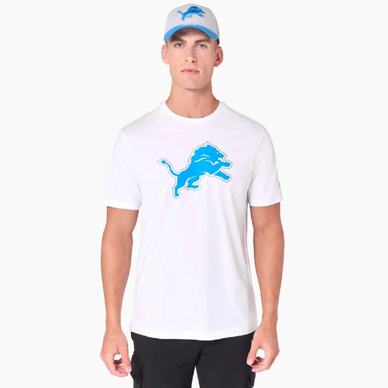 Men's polo t - shirts with a contrast collar for a preppy lookDetroit Lions NFL White T-Shirt Men's polo t - shirts with a contrast collar for a preppy lookDetroit Lions NFL White T-Shirt