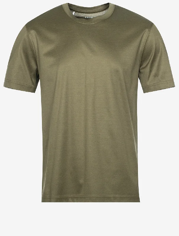 Men's UV - protection t - shirts for outdoor activities in the sunDark Green Filo Di Scozia Crew Neck T-Shirt Men's UV - protection t - shirts for outdoor activities in the sunDark Green Filo Di Scozia Crew Neck T-Shirt