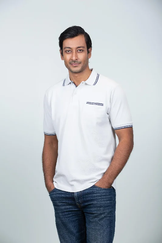 Men's ribbed cuffs and hem polo shirts for a textured lookExecutive POLO | Glacier Grey Men's ribbed cuffs and hem polo shirts for a textured lookExecutive POLO | Glacier Grey