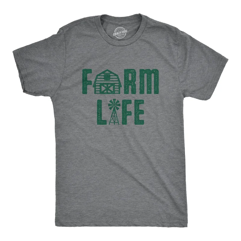 Men's organic cotton crew - neck t - shirts for everyday comfortFarm Life Men's T Shirt Men's organic cotton crew - neck t - shirts for everyday comfortFarm Life Men's T Shirt