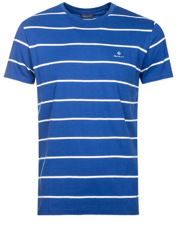 Men's moisture - wicking athletic t - shirts for intense workoutsBr Stripe Short Sleeve T-Shirt College Blue Men's moisture - wicking athletic t - shirts for intense workoutsBr Stripe Short Sleeve T-Shirt College Blue