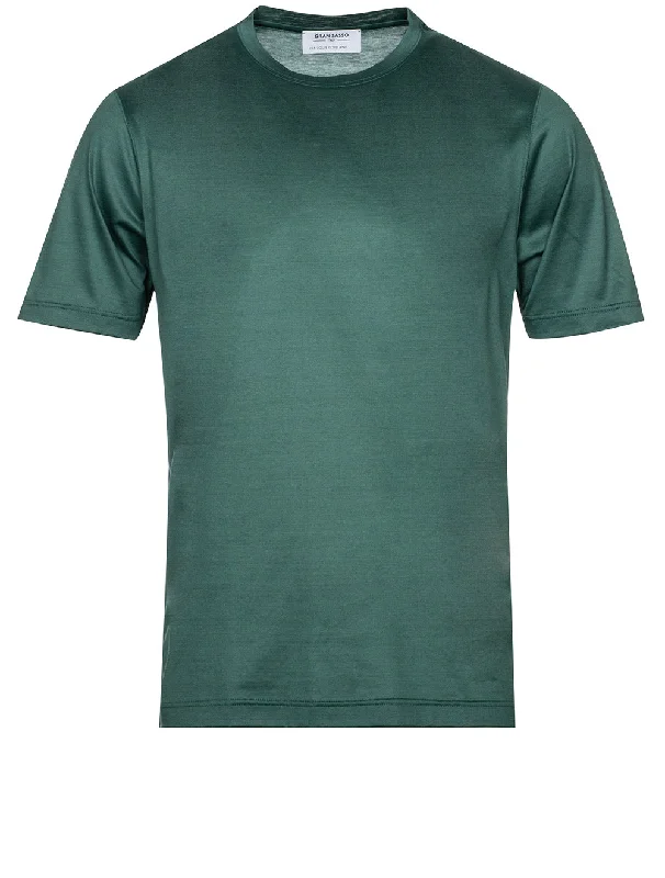 Men's organic cotton crew - neck t - shirts for everyday comfortT-Shirt Green
