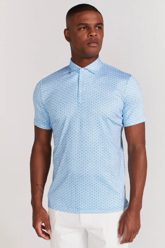 Men's UV - protected polo shirts for outdoor gardeningHarrow Polo in Malibu Blue